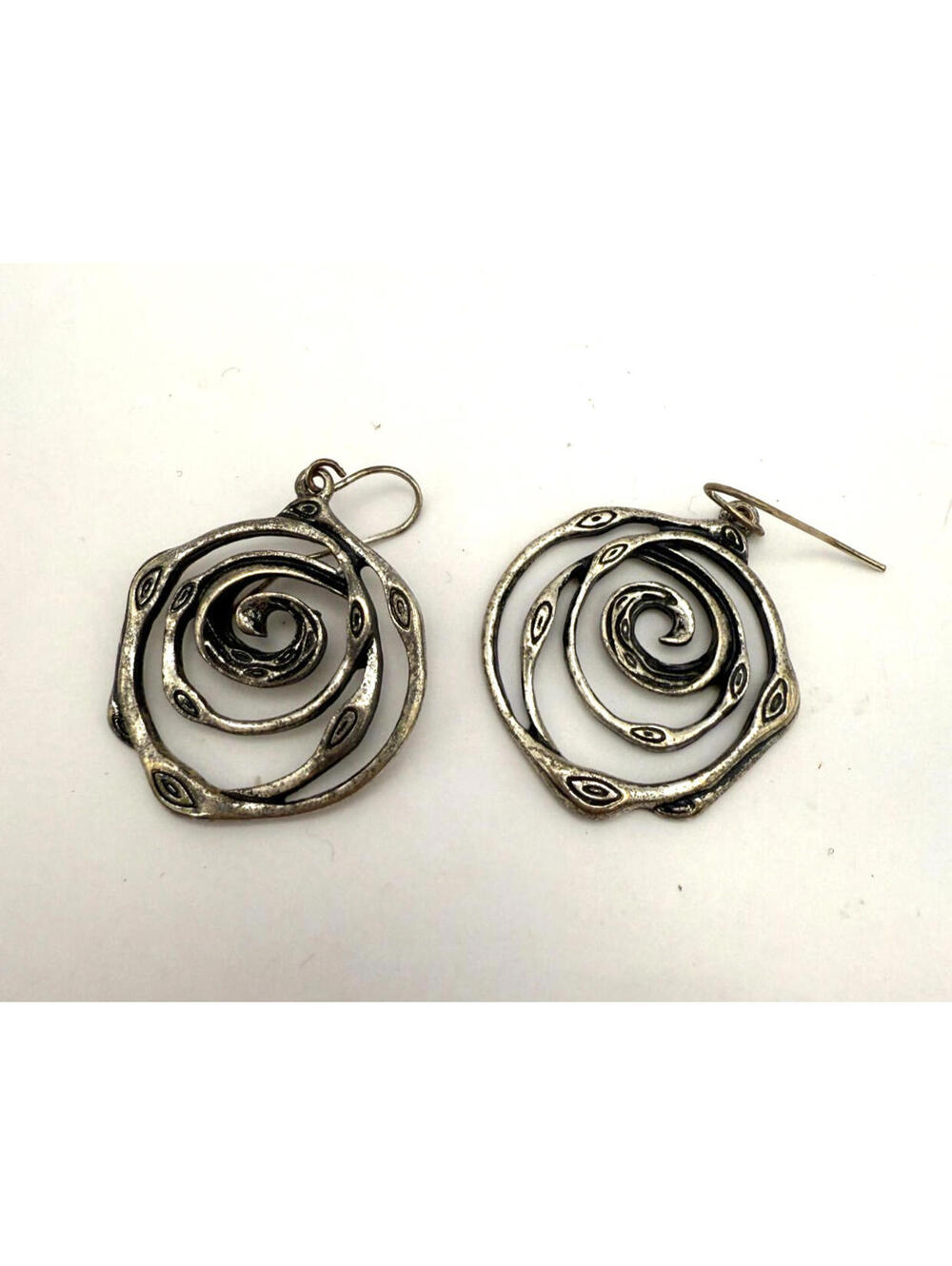 Premier Designs Jewelry Earrings Silver Swirl Antiqued Fish Hook
